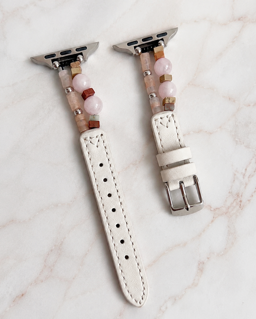 Rose Quartz Accented Watch Band Love & Happiness｜Blessedchi
