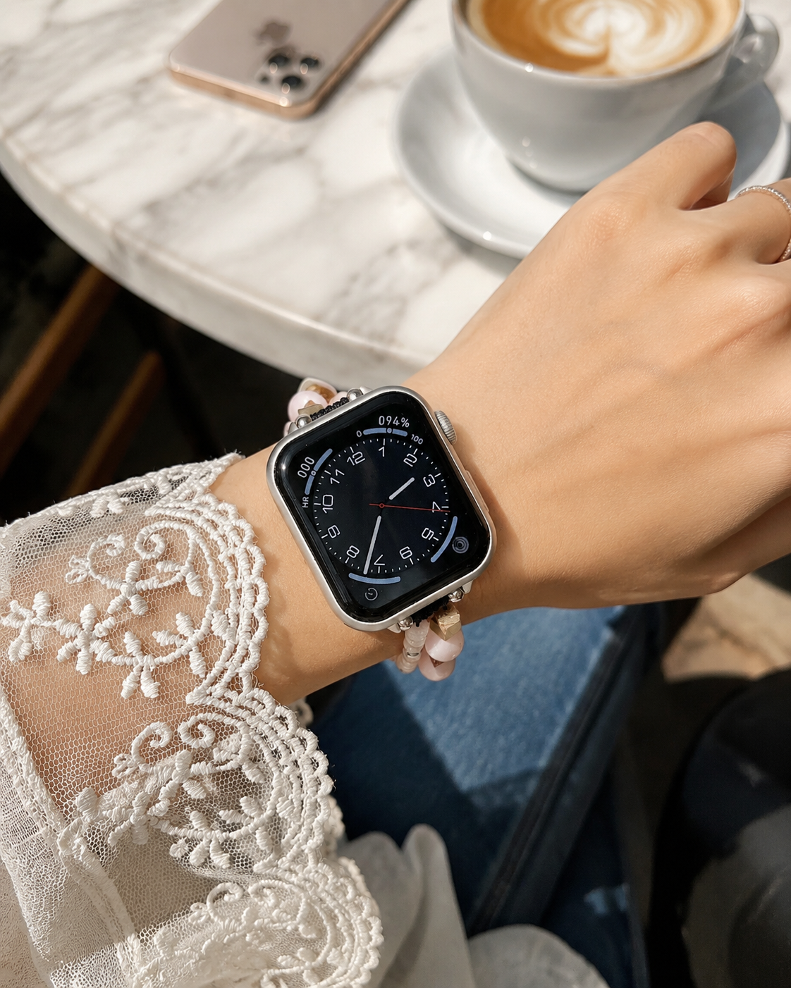 Rose Quartz Accented Watch Band Love & Happiness｜Blessedchi