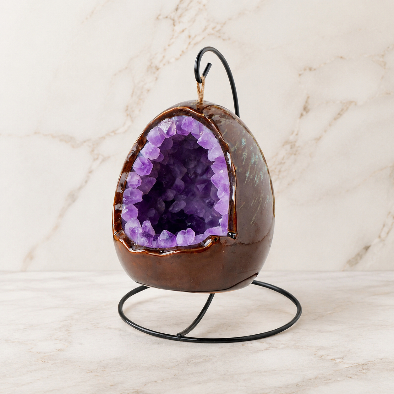 Amethyst Egg-Shaped Night Light Meditate & Balance｜Blessedchi