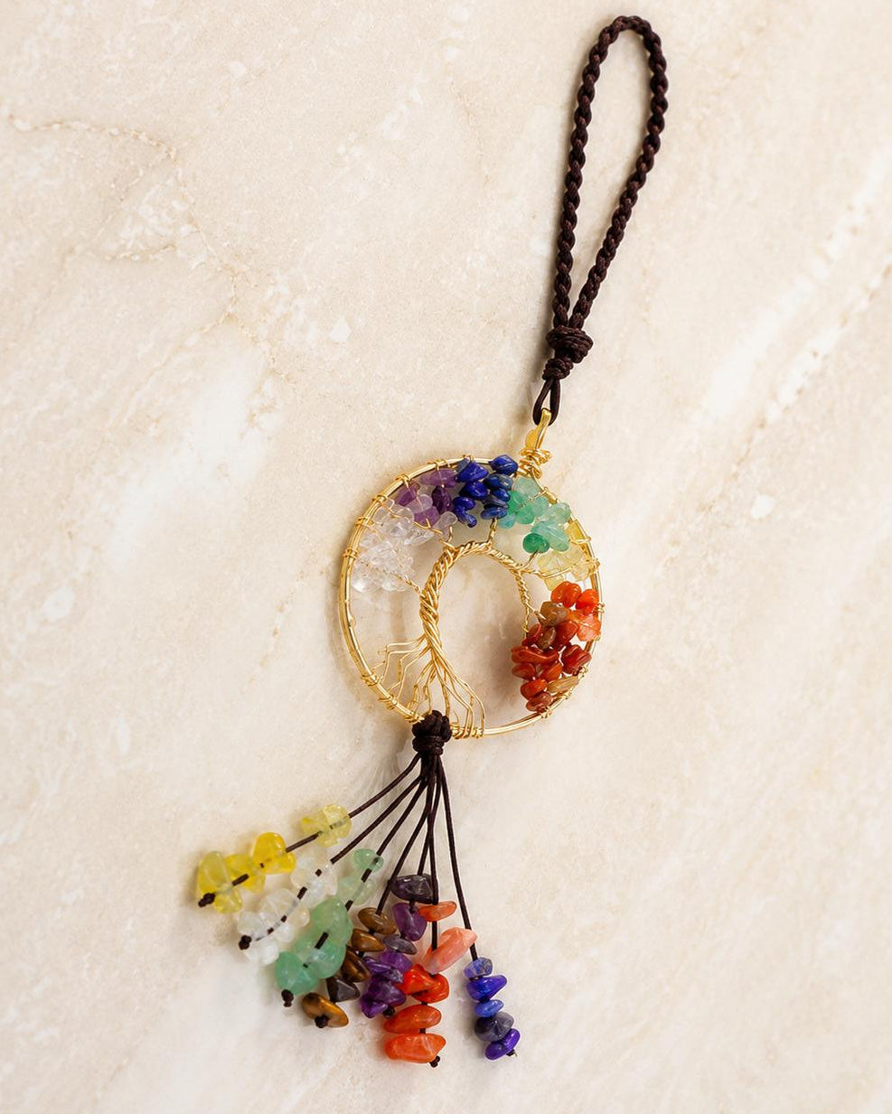 7 Chakra Tree of Life Braided Phone Chain Heal & Restore｜Blessedchi