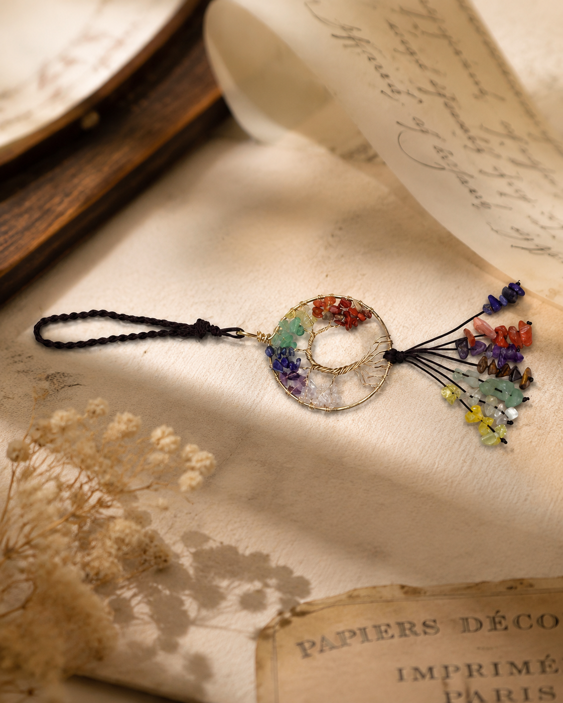 7 Chakra Tree of Life Braided Phone Chain Heal & Restore｜Blessedchi