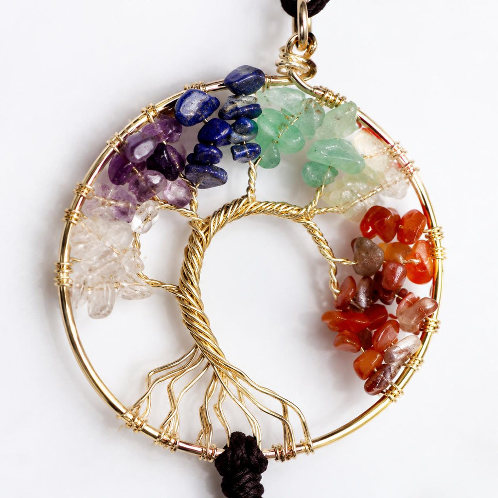 7 Chakra Tree of Life Braided Phone Chain Heal & Restore｜Blessedchi