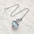 Aquamarine Diamond-Shaped Pendulum Meditate & Balance｜Blessedchi