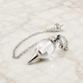Clear Quartz Round Bead Pendulum Intuition & Connection｜Blessedchi