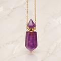 Amethyst Double Terminated Hexagonal Point Pendulum Meditate & Balance｜Blessedchi
