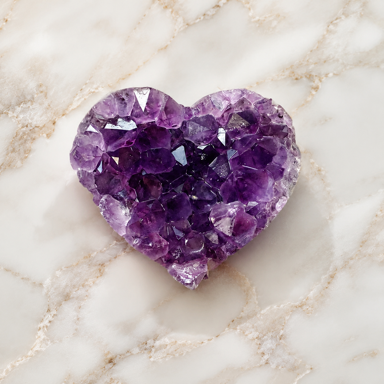 Amethyst Cluster Heart Meditate & Balance｜Blessedchi