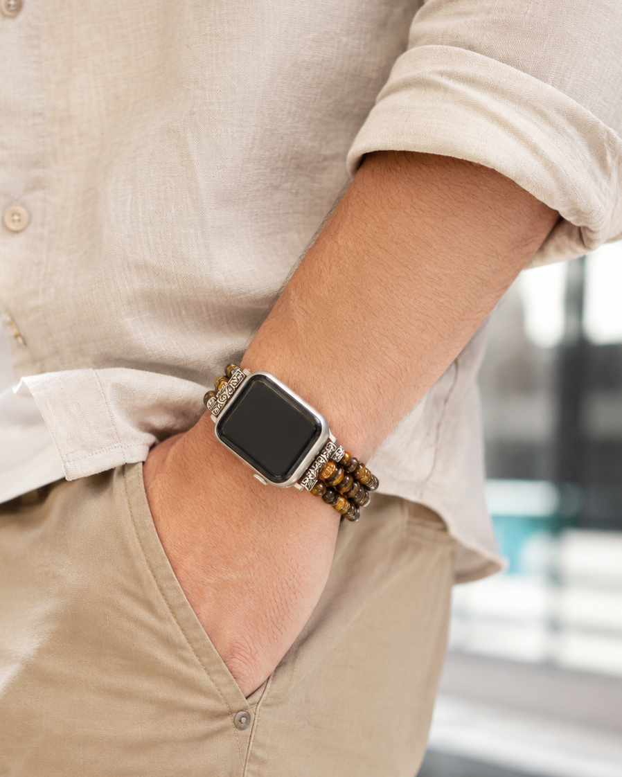 Tiger's Eye 3-Layer Watch Band Prosperity & Abundance｜Blessedchi