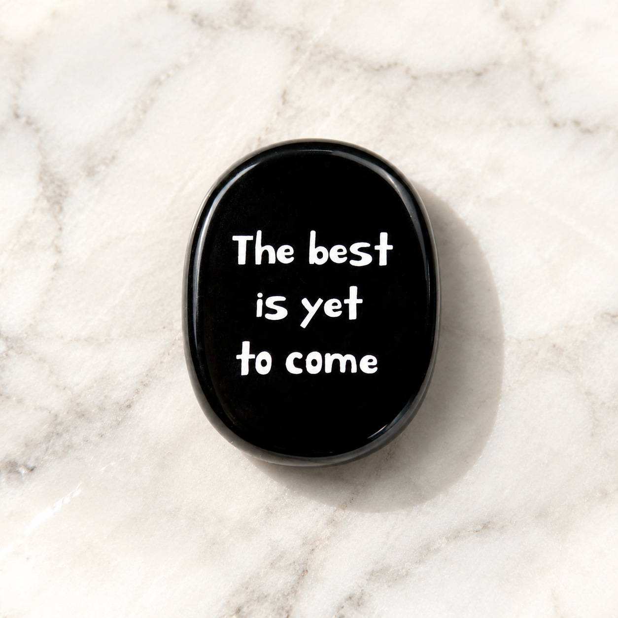 Obsidian Engraved Palm Stone Manifest & Create｜Blessedchi