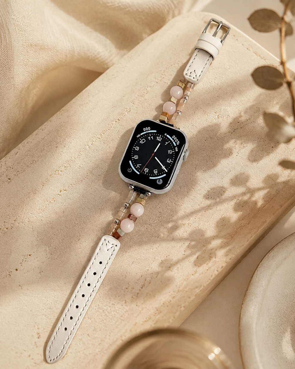 Rose Quartz Accented Watch Band Love & Happiness｜Blessedchi
