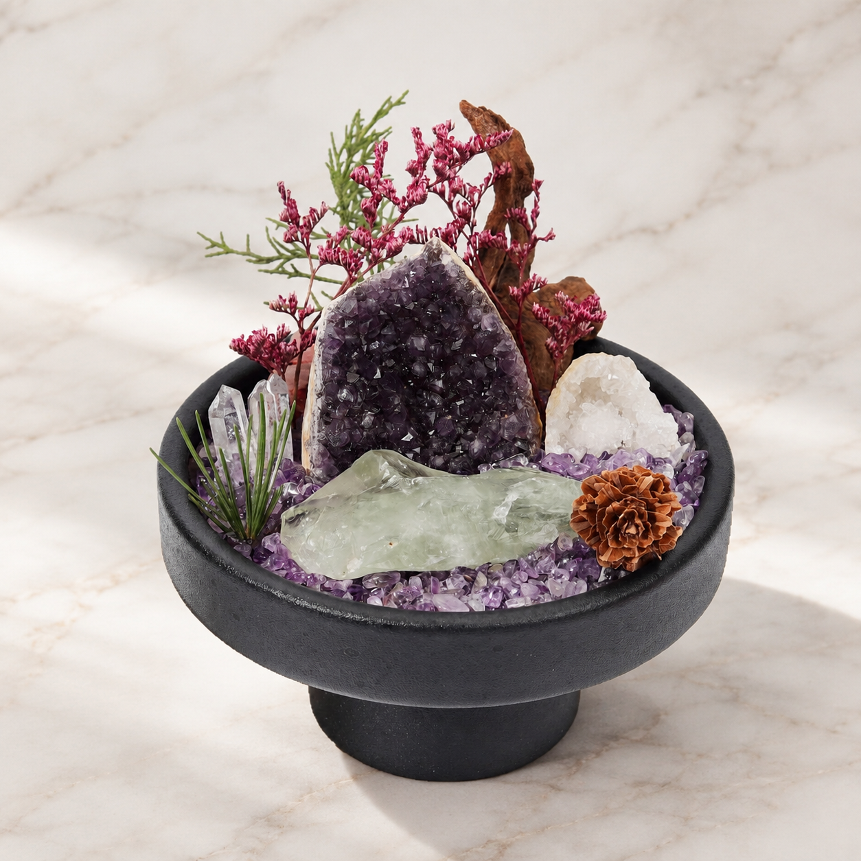 Amethyst Raw Stone Crystal Garden DIY Material Kit Meditate & Balance｜Blessedchi