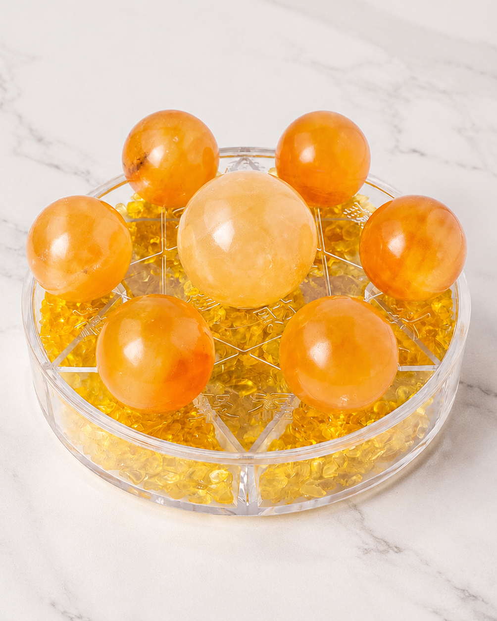 Citrine Sphere Seven-Star Array Bowl Prosperity & Abundance｜Blessedchi